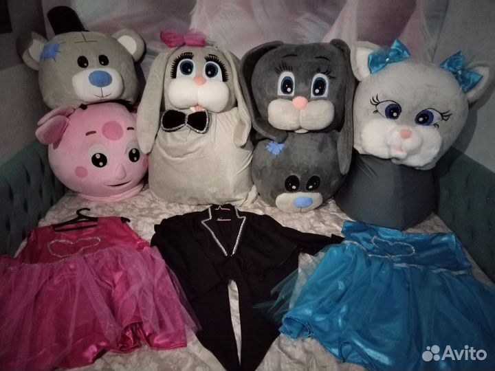 Ростовая кукла, Белый Мишка Тедди Панда Чебурашка