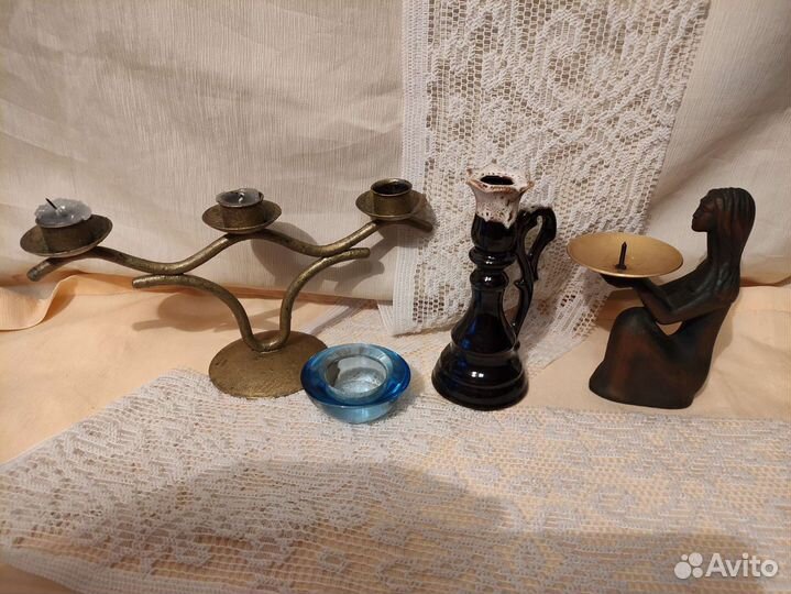 Гнет. Подсвечники, селедочницы, соусник-ссср