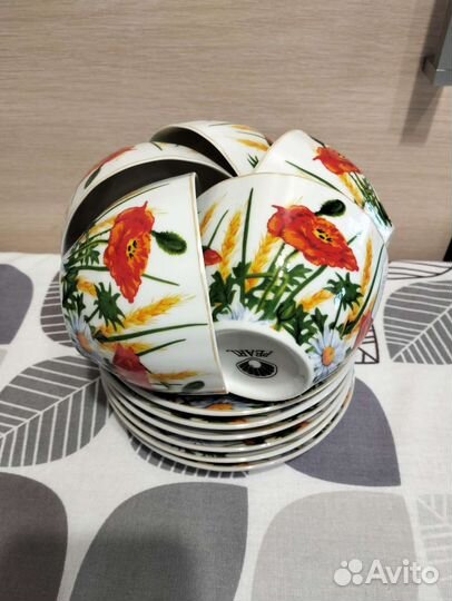 Чайные пары 5 штук новые