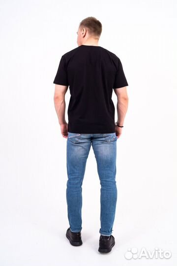 Футболка однотонная - черный №Н-5445. Оптом