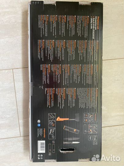 Набор Fiskars топор x7+Точилка+Нож Fiskars k40