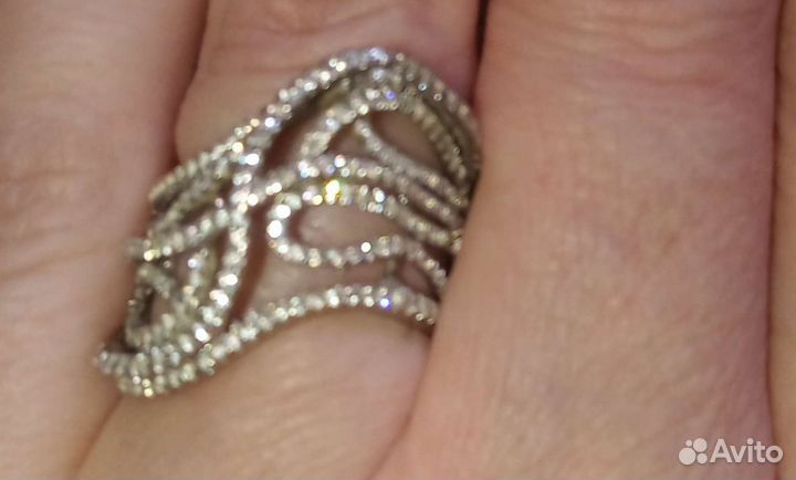 Кольцо серебро