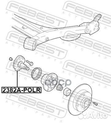 Цапфа задняя ступицы VW Polo 1.0-1.6i/1.2D/1.6