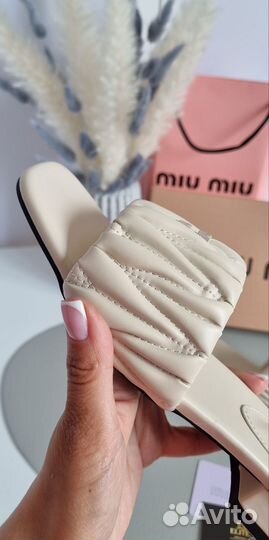 Шлепанцы miu miu