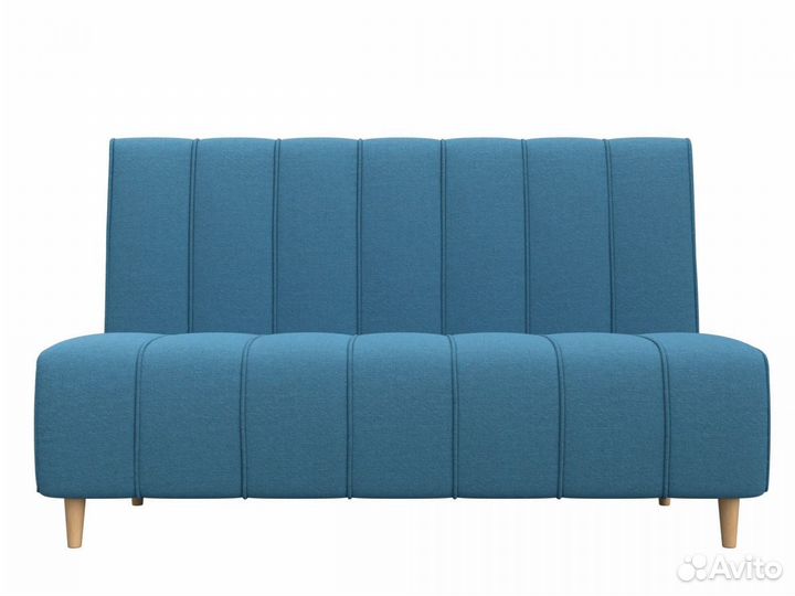 Диван кухонный прямой Ральф, рогожка, амур голубой