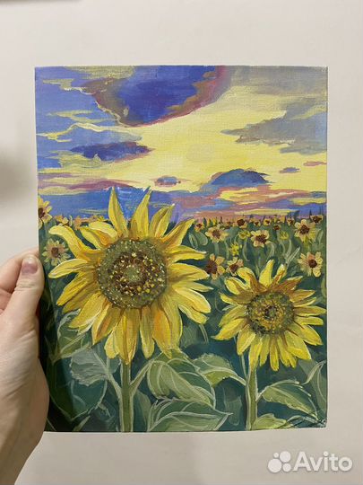 Картина 20 на 25, гуашь, холст на картоне