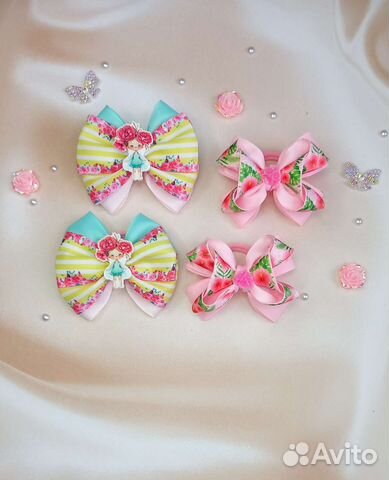 Бантики для волос, резинки школа, садик