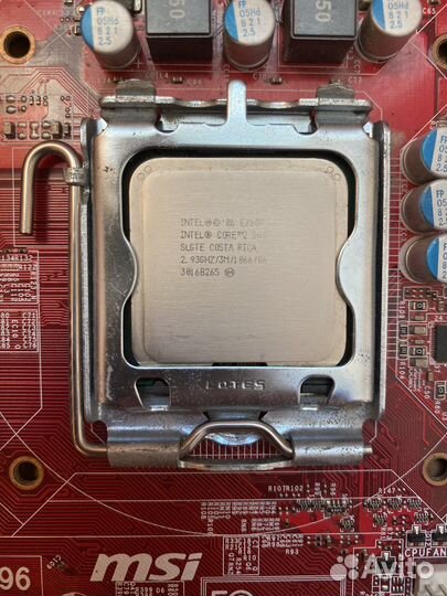 Материнская плата с процессором и памятью LGA775