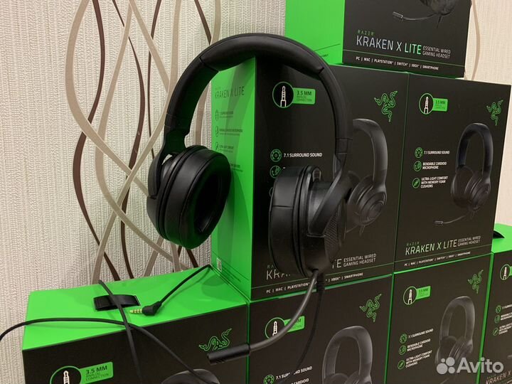Игровые наушники razer kraken X lite (новые)