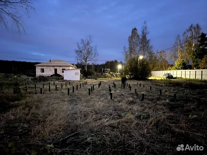 Монтаж винтовых свай