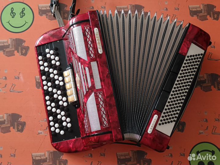 Баян firotti пятирядный в футляре