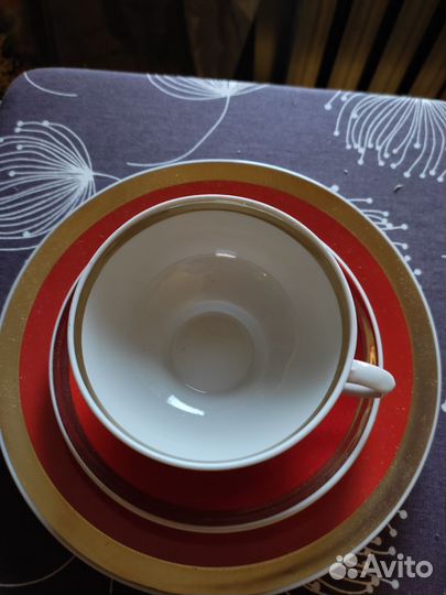 Чайное трио фарфор Дулево