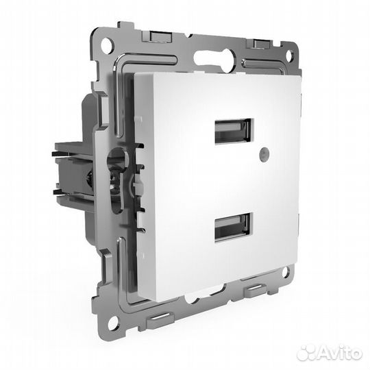 Розетка 2-м USB сп Pixel тип A+A 5В 1х2.1А 2х1.05А механизм бел. tokov electric TKE-PX-2USB-C01