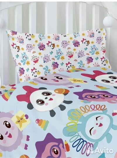 Комплект постельного белья детский смешарики