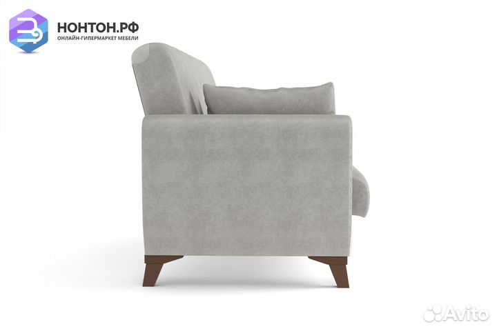 Диван книжка Эдвин 3-х местный серый