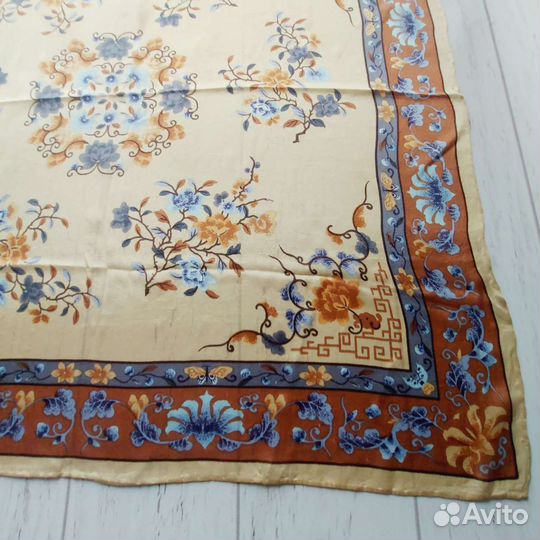 Шейный женский платок, натуральный шёлк