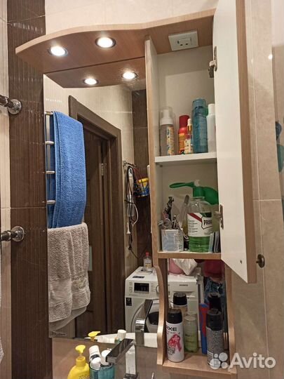 Комплект тумба с раковиной + зеркало-шкаф в ванну