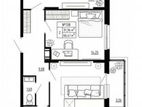 2-к. квартира, 66,4 м², 4/4 эт.