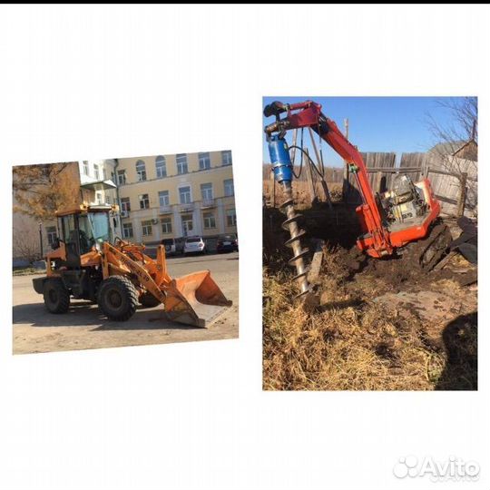 Услуги миниэкскаватора, ямобура