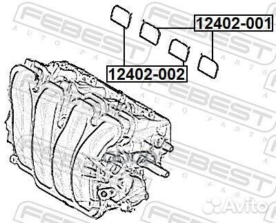 Прокладка впускного коллектора 12402001 Febest