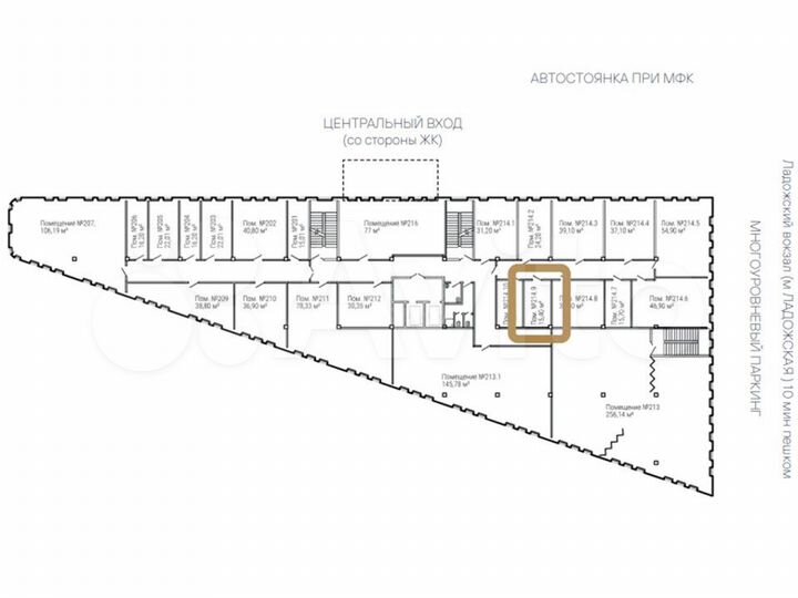 Топовое помещение в новом мфц, 15.5 м²