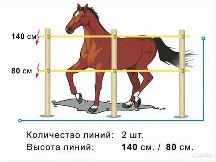 Электроизгородь до 200 Га - для лошадей,овец, коз