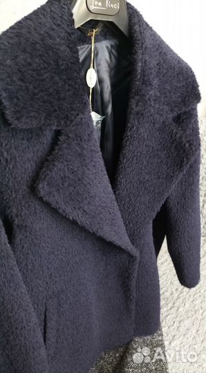 Пальто премиум женск новое из альпаки 42-46 синее