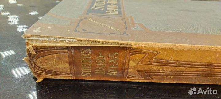 Атлас мира 1910 года кожаный переплет