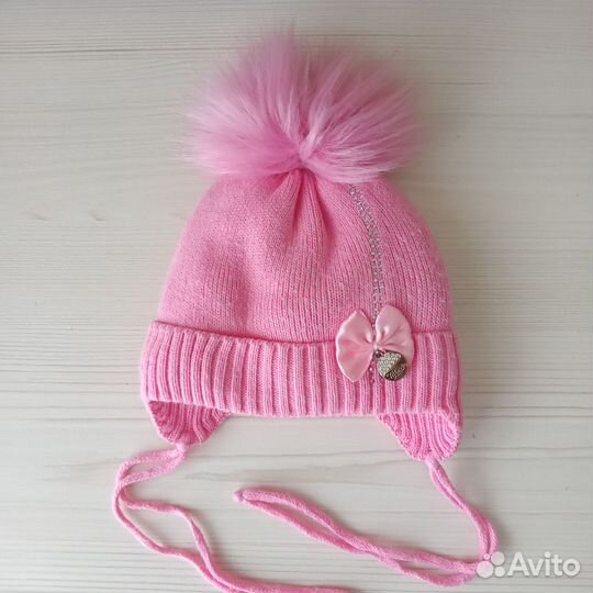 Шапка зимняя для девочки 44 46