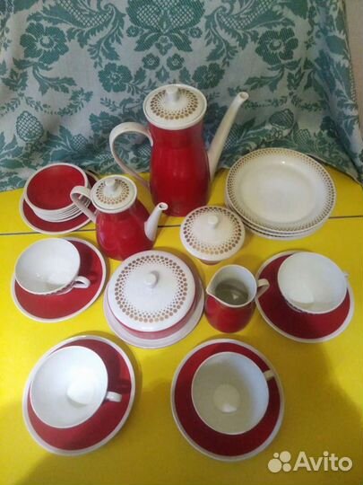 Кофейный сервиз freiberger porzellan, гдр 1970е г