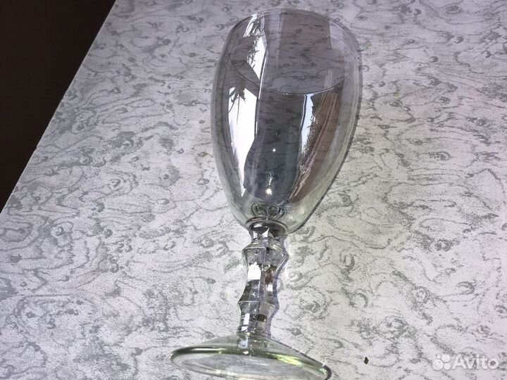 Бокал из цветного богемского стекла времен СССР