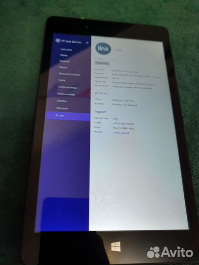 Планшет linx 8 intel 32 гбz3735F