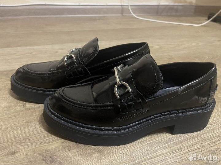 Лоферы женские 37 размер черные