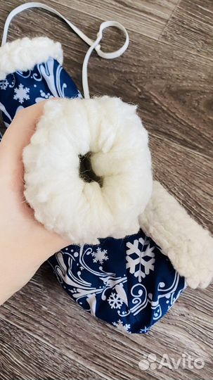Пинетки зимние с варежками