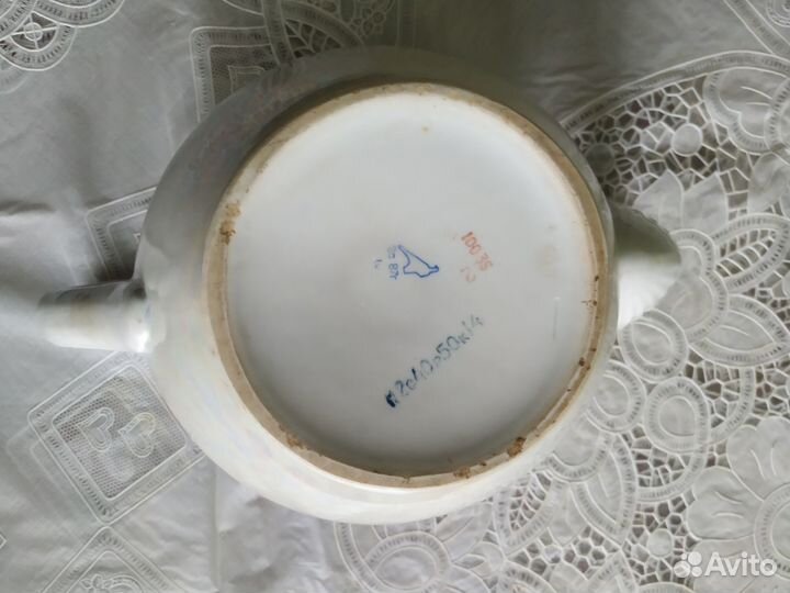 Чайник декоративный Дулевский фарфор, СССР, 4 литр