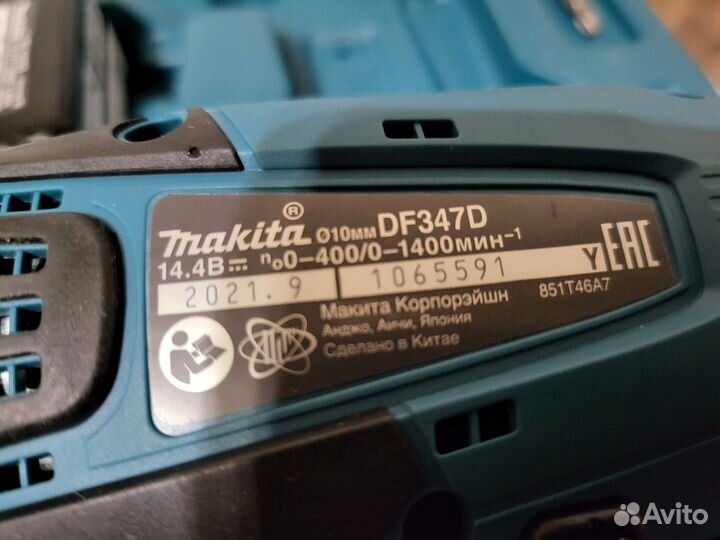 Шуруповерт Makita DF347D, оригинал, новый, в кейсе