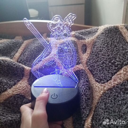 Светящаяся статуэтка сяо геншин импакт