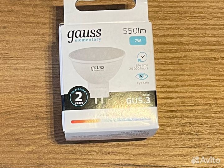 Лампа светодиодная gauss gu 5.3 4100k 550lm