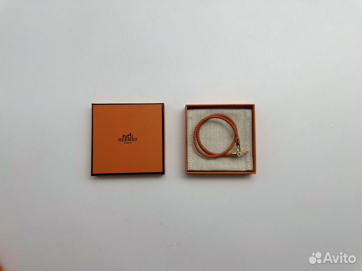 Кожаный браслет Hermes