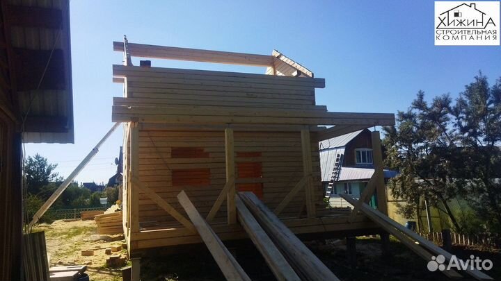 Срубы дома из бруса 6х6 с террасой строительство