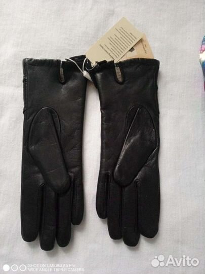 Перчатки демисезонные из натуральной кожи
