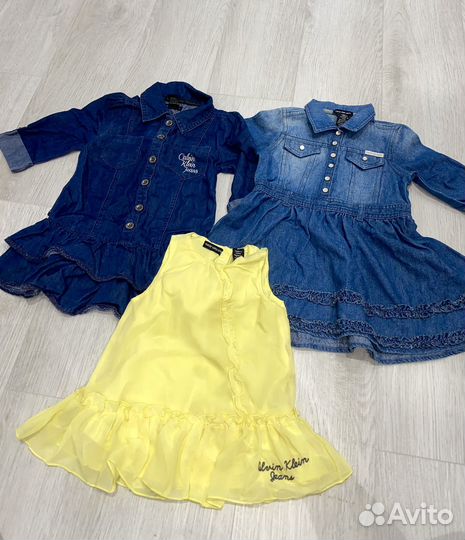 Платья джинсовые и блузка туника Calvin klein