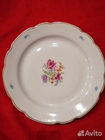 Тарелка большая СССР. Дулевский фарфоровый завод