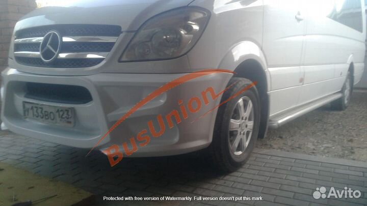 Накладка на передний бампер для Мерседес Спринтер