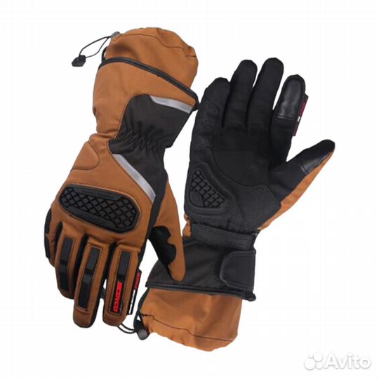 Мотоперчатки теплые Scoyco MC48 коричневые