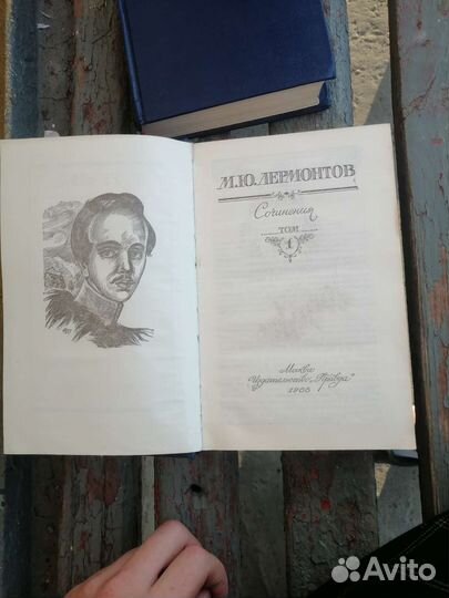 2 тома сочинений Лермонтова