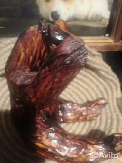 Резная фигурка медведя