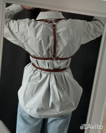 Кожаный ремень пояс портупея женская до 44