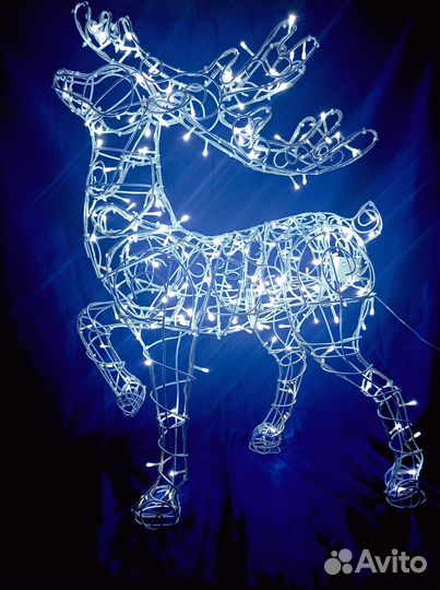 Светодиодный новогодний олень 80см