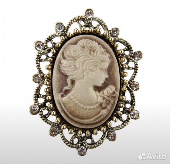 Броши в винтажном стиле, камея, змея